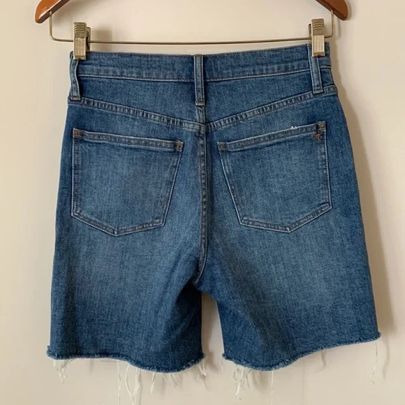 Madewell High Rise Mid Length Denim Shorts in Erwin Wash size 25 - Picture 7 of 11